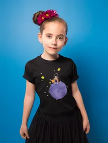 Maglietta per bambine e ragazze Il piccolo principe Vegeta – Parodia dei Dragon Ball Z