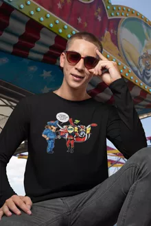 T-Shirt à manches longues Actarus « Papiers du véhicule s'il vous plaît ! » – Parodie Goldorak