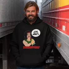 Sweat à capuche « C'est pas ma guerre !! » – Parodie Rambo