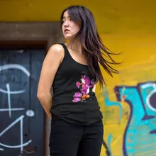 Damen T-shirt Tank top “Yoshi violett” – Parodie auf Yoshi
