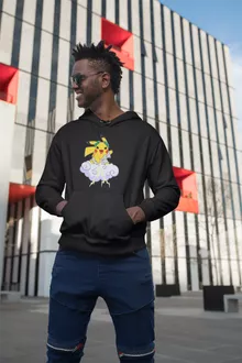 Sudadera con capucha Pikachu “Pikachu y Zeus” – Parodia de Pokémon