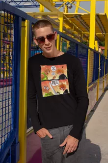 Ichigo Kurosaki Langarm T-Shirt “Ichigo Kurosaki und Crocodile Dundee” – Parodie auf Bleach