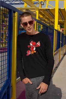 T-Shirt à manches longues Yoshi Rouge « Peinture fraîche... (Version rouge) » – Parodie Yoshi