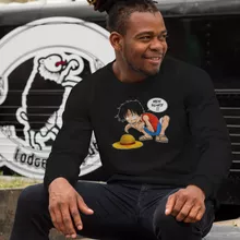 Monkey D. Ruffy Pullover “Monkey D. Ruffy und Gollum - Mein Schatz” – Parodie auf One Piece