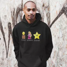 Sweat à capuche Princesse Peach « Argent, Femmes et Pouvoir ! » – Parodie Super Mario