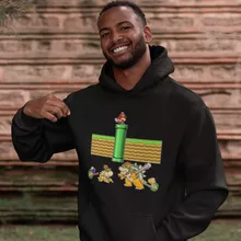 Sweat à capuche Mario « Un mauvais tuyau... » – Parodie Super Mario