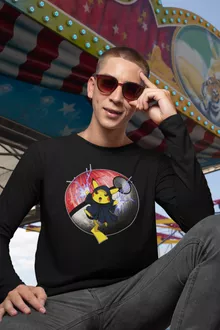 T-Shirts de manga comprida Pikachu “Pikachu e Darth Sidious” – Pokémon de parodia