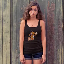 Schwarzer Yoshi Damen T-shirt Tank top – Parodie auf Yoshi