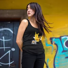 Débardeur Femme Pikachu « En Charge... Ne pas déranger ! » – Parodie Pokémon