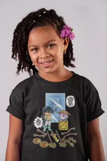 Dragon Shiryu Girls Kids T-shirt “Dragon Shiryu and Libra Dohko” – Knights of the Zodiac - Saint Seiya parody