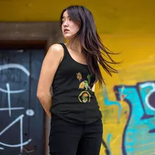 Son Goku Vrouwen Tank Top “Son Goku; Hulk en Blanka” – Dragon Ball Z parodie