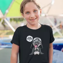 T-shirt Enfant Fille Dark Vadog « Je suis ton pépère... !! » – Parodie Star Wars