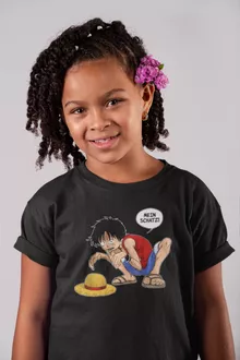 Ruffy Mädchen Kinder T-Shirt “Ruffy und Gollum” – Parodie auf One Piece
