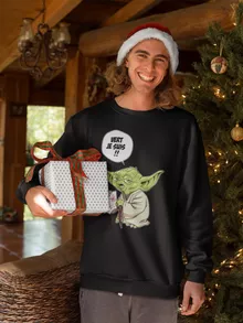 Pull Yoda « Vert, je suis !! » – Parodie Star Wars