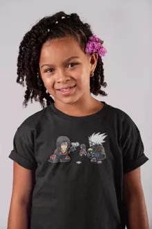 Kakashi Mädchen Kinder T-Shirt “Kakashi und Itachi” – Parodie auf Naruto