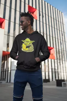 Sweat à capuche Yoda « En grammaire, un zéro, il est... » – Parodie Star Wars