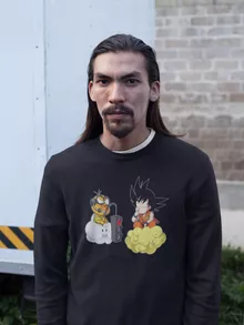 Son Goku Sweater “Son Goku and Lakitu” – Super Mario parody