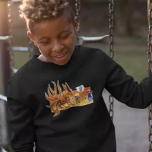 Pikachu Kids Sweater “Pikachu, Ash and Kyubi” – Pokémon parody