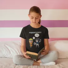 T-shirt Enfant Fille « Portable No Jutsu ! » – Parodie Naruto