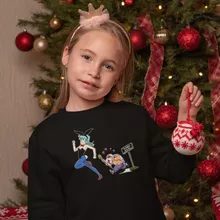 Muten-Roshi Kinder Pullover “Muten-Roshi und Bulma” – Parodie auf Dragon Ball