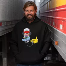 Sudadera con capucha Pikachu “Pikachu y Ash de Pokemon” – Parodia de Pokémon