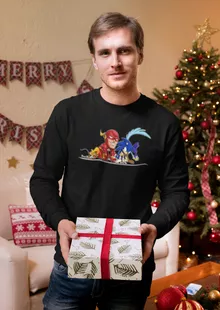 Camiseta de manga larga “Flash y Speedy Gonzales y Sonic y el Correcaminos” – Parodia de Flash