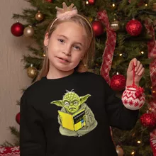 Pull Enfant Yoda « En grammaire, un zéro, il est... » – Parodie Star Wars
