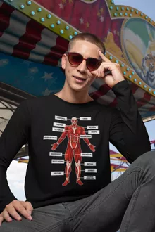 T-Shirt à manches longues Le Titan Colossal « Titanatomie colossale... » – Parodie L'attaque des Titans