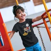 Monkey D. Ruffy Mädchen Kinder T-Shirt “Monkey D. Ruffy und Gollum - Mein Schatz” – Parodie auf One Piece