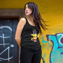 Débardeur Femme Pikachu « Pika Free Hugs » – Parodie Pokémon
