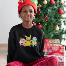 SpongeBob Kids Sweater “SpongeBob, Squidward Tentacles, Patrick Star and Pikachu” – Pokémon parody