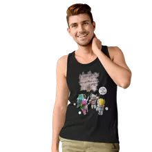 Seiya Herren Tank Top “Seiya, Shun, Shiryu, Hyoga und Aioros” – Parodie auf Saint Seiya