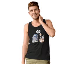 R2-D2 Herren Tank Top “R2-D2 und BB-8” – Parodie auf Star Wars