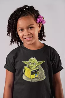 T-shirt Enfant Fille Yoda « En grammaire, un zéro, il est... » – Parodie Star Wars