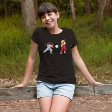 T-shirt Enfant Fille Ryu « Kamehamehadoken !!! » – Parodie Dragon Ball Z