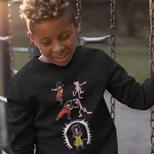 Son-Goku Super Kinder Pullover “Son-Goku Super saiyajin 4 und die Pink-Panther-Reihe” – Parodie auf Dragon Ball GT