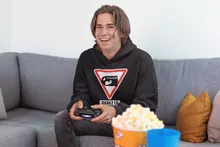 Sweat à capuche Bill Ball « Cédez le passage ! » – Parodie Mario Kart