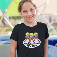 T-shirt Enfant Fille Naruto Multiclonage « Multiclownage No Jutsu !! » – Parodie Naruto