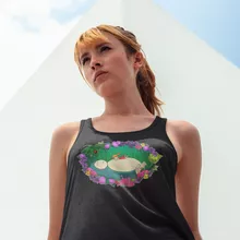 Snorlax Vrouwen Tank Top “Snorlax en Chibi Misty” – Pokémon parodie