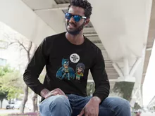 T-Shirt à manches longues Batman « Une équipe de choc !! » – Parodie One Piece