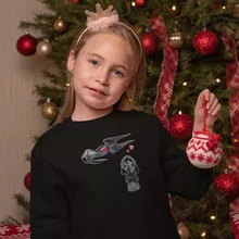 Felpa Bambino e ragazzo Caricatura SD “Caricatura SD di Kylo Ren e il suo TIE Silence Mini Drone” – Parodia dei Star Wars