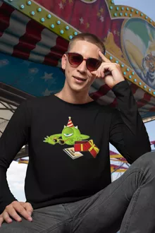 T-Shirt à manches longues Bob « Un cadeau qui fait plaisir.... » – Parodie Monstres et Compagnie