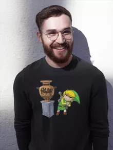 Pull Link « Petite visite au musée... » – Parodie Zelda