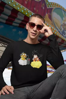 T-Shirt à manches longues Sangoku « Feu Rouge ;) » – Parodie Super Mario