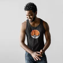 Das Pokeball Herren Tank Top “Das Pokeball auf Pikachu” – Parodie auf Pokémon