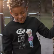 Felpa Bambino e ragazzo Darth Vader “Darth Vader e George Lucas - I am your Father” – Parodia dei Star Wars