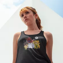 Pegasus Seiya Damen T-shirt Tank top “Pegasus Seiya, Aiolia des Löwen und der Pope” – Parodie auf Saint Seiya