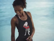 Saitama Vrouwen Tank Top “Saitama en Jiren” – One-Punch Man parodie