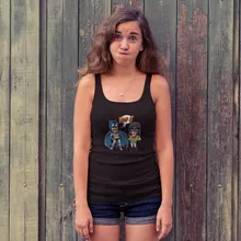 Camiseta Mujer sin mangas Batman “Batman y Robin” – Parodia de One Piece