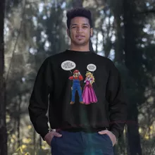 Pull « Le plombier et la blonde pulpeuse... » – Parodie Super Mario